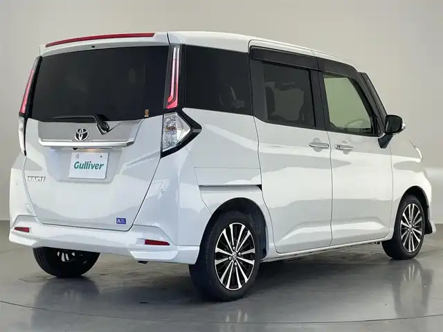 トヨタ ルーミー カスタムG－T 愛知県 2022(令4)年 1.7万km パールホワイトⅢ 純正９型ナビ　スマアシIII　禁煙車　フルセグTV DVD 全方位カメラ ターボ 追従クルコン 2.0ETC 前後ドラレコ 両側パワスラ LEDライト フォグランプ 逸脱警報 衝突軽減 アイドリングストップ　純正15インチアルミホイール コーナーセンサー カーテンエアバッグ