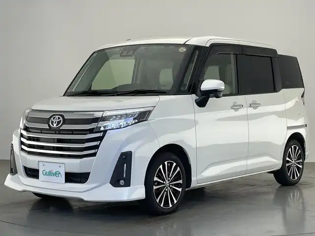 トヨタ ルーミー カスタムG－T 愛知県 2022(令4)年 1.7万km パールホワイトⅢ 純正９型ナビ　スマアシIII　禁煙車　フルセグTV DVD 全方位カメラ ターボ 追従クルコン 2.0ETC 前後ドラレコ 両側パワスラ LEDライト フォグランプ 逸脱警報 衝突軽減 アイドリングストップ　純正15インチアルミホイール コーナーセンサー カーテンエアバッグ