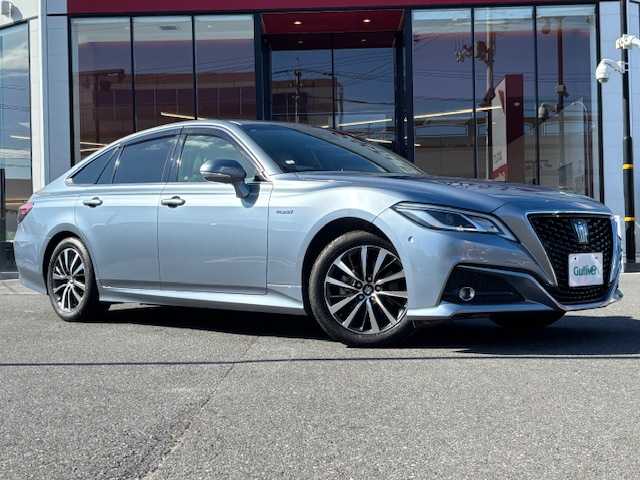 トヨタ クラウン ハイブリッド S Cパッケージ 宮城県 2019(令1)年 7.1万km プレシャスガレナ 登録時走行距離 70841km/純正ナビ/フルセグTV/CD/DVD/Bluetooth/AUX/AM/FM/追従クルーズコントロール/パワーシート/レーンキープ/プリクラッシュ/置くだけ充電/HUD/クリアランスソナー/オートライト/シートヒーター/ステアリングヒーター/プッシュスタート/スマートキー/電動パーキング/パドルシフト/純正アルミホイール/電動格納ミラー/コーナーセンサー