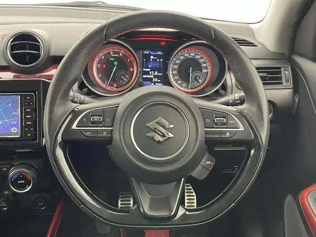 スズキ スイフト スポーツ セーフティPKG 愛知県 2018(平30)年 9.1万km ピュアホワイトP 純正ナビ　シートヒーター　禁煙　ＭＴ車　フルセグＴＶ　Ｂｌｕｅｔｏｏｔｈ　デュアルセンサーブレーキ　衝突軽減　追従クルコン　車線逸脱　ＥＴＣ　ナビ連動ドラレコ　ＬＥＤオートライト　純正フロアマット