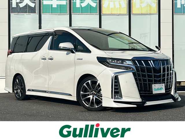 トヨタ アルファードハイブリット SR Cパッケージ 山形県 2019(令1)年 3万km ホワイトパールクリスタルシャイン サンルーフ/純正１０型ナビ/フリップダウンモニター/ＴＲＤエアロ/デジタルインナーミラー/ＢＳＭ/衝突軽減/置くだけ充電/ＥＴＣ/１００Ｖ電源/ドライブレコーダー/追従クルーズコントロール/両側電動ドア/バックカメラ