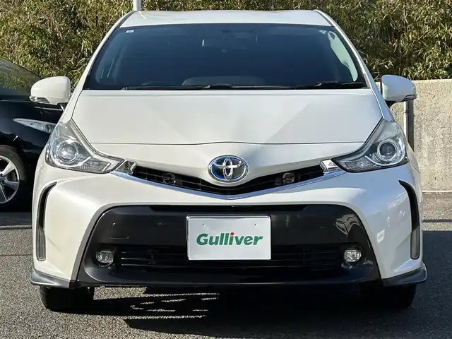 トヨタ プリウス α S ツーリングセレクション 長崎県 2015(平27)年 6万km ホワイトパールクリスタルシャイン ワンオーナー/純正ナビ（FM/AM/BT/TV）/プッシュスタート/ドライブモードセレクト/スマートキー/ビルトインETC/ABS/純正フロアマット/純正アルミホイール
