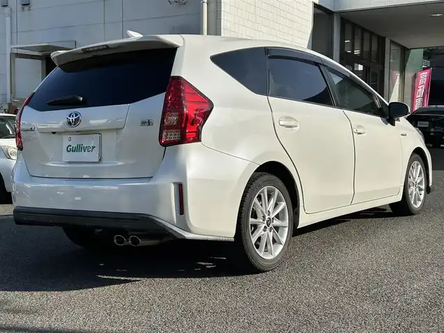 トヨタ プリウス α S ツーリングセレクション 長崎県 2015(平27)年 6万km ホワイトパールクリスタルシャイン ワンオーナー/純正ナビ（FM/AM/BT/TV）/プッシュスタート/ドライブモードセレクト/スマートキー/ビルトインETC/ABS/純正フロアマット/純正アルミホイール