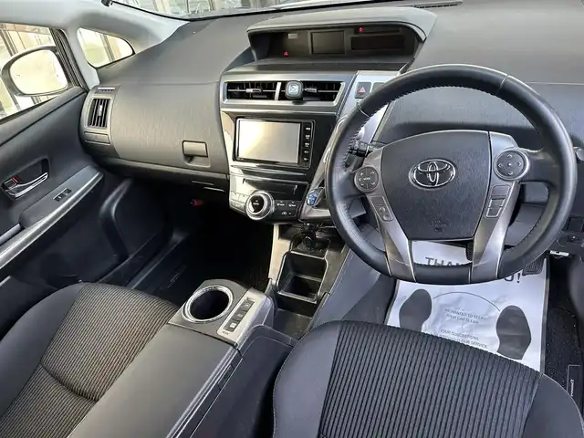 トヨタ プリウス α S ツーリングセレクション 長崎県 2015(平27)年 6万km ホワイトパールクリスタルシャイン ワンオーナー/純正ナビ（FM/AM/BT/TV）/プッシュスタート/ドライブモードセレクト/スマートキー/ビルトインETC/ABS/純正フロアマット/純正アルミホイール