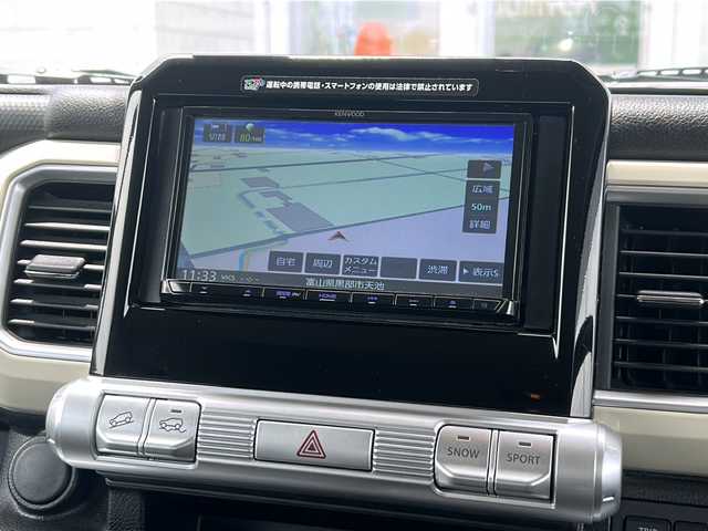 スズキ クロスビー HYBRID MX 富山県 2018(平30)年 3.7万km ミネラルグレーM ４ＷＤ　/ケンウッド７インチナビ(MDV-D207BT)/シートヒーター(D/N)　/スペアキー　/ダウンヒルアシストコントロール　/純正ＥＴＣ　/ドライブレコーダー　/純正アルミホイール　/MTモード付　/取扱説明書　/保証書　/ナビ取扱説明書　