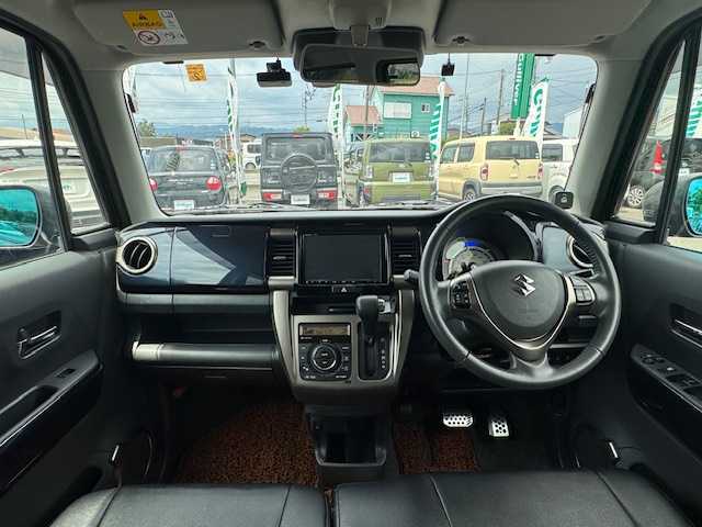 スズキ ハスラー Jスタイル Ⅲ ターボ 静岡県 2018(平30)年 4.5万km ブレイブカーキパール/スチールシルバー ●純正ナビ/(フルセグ/CD/DVD/Bluetooth)/(CN-RZ83)/●前席シートヒーター/●クルーズコントロール/●衝突被害軽減システム/●レーンキープアシスト/●オートライト/●革巻きステアリング/●ステアリングスイッチ/●ETC/●前後ドライブレコーダー/●電動格納ウィンカーミラー/●スマートキー/●プッシュスタート/●純正フロアマット/●純正１５インチアルミホイール/●ダブルSRS＋ABS