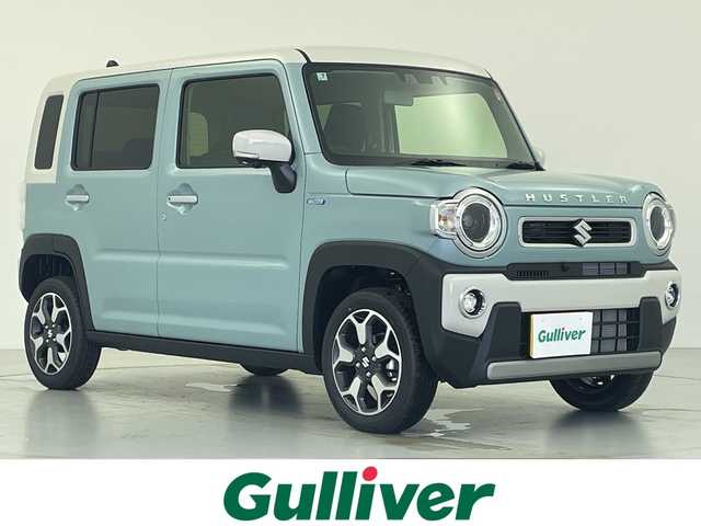 スズキ ハスラー HYBRID X 愛知県 2025(令7)年 0.1千km オフブルーメタリック/ソフトベージュメタリック 届出済未使用車/純正9型ナビ/・Bluetooth/・CD/DVD/・フルセグテレビ/・SD音楽録音/全方位モニター/衝突軽減ブレーキ/レーンキープアシスト/オートマチックハイビーム/コーナーセンサー/レーダークルーズコントロール/シートヒーター/スマートキー/LEDヘッドライト
