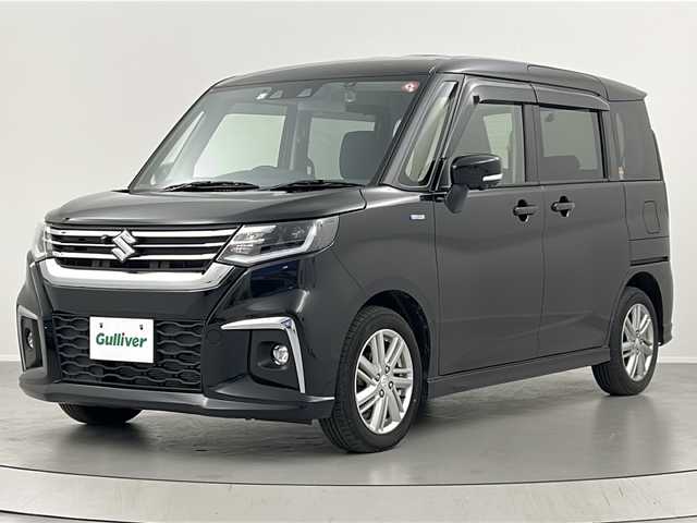 スズキ ソリオ HV MZ 福島県 2023(令5)年 2.2万km スーパーブラックパール ワンオナ/／禁煙車/／純正９型ナビ/／全周囲カメラ/／衝突軽減装置/／両側電動スライドドア/／レーダクルーズ/／ＨＵＤ/／前席シートヒーター/／ＥＴＣ／/フルセグ/／ドライブレコーダー/／オートライト/／オートエアコン