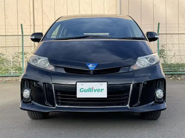 トヨタ エスティマ ハイブリッド アエラス レザーパッケージ 東京都 2013(平25)年 7.6万km ブラック 純正ナビ　/　TV　フルセグ　CD　DVD　Bluetooth/電動格納サードシート　/電動パワーシート　/シートヒーター　/電動リアゲート　/両側電動スライドドア　/ＥＴＣ　/全周囲カメラ　/クルーズコントロールシステム　/純正フロアマット　/純正サイドバイザー/ABS/横滑り防止装置/レーンアシスト/盗難防止装置/オートライト/衝突被害軽減ブレーキ