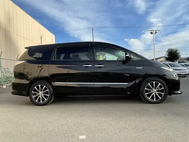 トヨタ エスティマ ハイブリッド アエラス レザーパッケージ 東京都 2013(平25)年 7.6万km ブラック 純正ナビ　/　TV　フルセグ　CD　DVD　Bluetooth/電動格納サードシート　/電動パワーシート　/シートヒーター　/電動リアゲート　/両側電動スライドドア　/ＥＴＣ　/全周囲カメラ　/クルーズコントロールシステム　/純正フロアマット　/純正サイドバイザー/ABS/横滑り防止装置/レーンアシスト/盗難防止装置/オートライト/衝突被害軽減ブレーキ