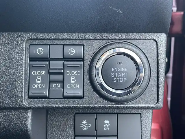 ダイハツ ムーヴ キャンバス セオリー G 愛媛県 2022(令4)年 0.5万km ファイアークォーツレッドM KENWOODナビ　/CD/DVD/フルセグＴＶ/バックカメラ　/両側パワースライドドア　/Ｄ／Ｎ席シートヒーター　/衝突被害軽減装置　/車線逸脱防止装置　/ＬＥＤヘッドライト　/ステアリングスイッチ　/電動パーキングブレーキ　/前後コーナーセンサー/フォグランプ/電格ミラー/純正ホイールキャップ/現状サマー(鉄)(155/65/R14)