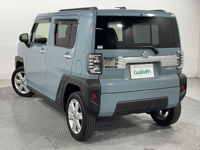 ダイハツ タフト G 広島県 2021(令3)年 5万km レイクブルーメタリック 禁煙車/純正オプションナビ/バックカメラ/ガラスルーフ/シートヒーター(運転席/助手席)/ホールド機能付電動パーキングブレーキ/ＥＴＣ/コーナーセンサー/オートマチックハイビーム/衝突被害軽減システム/フォグランプ/ＬＥＤヘッドライト/ＰＷＲモード/エアバッグ(運転席/助手席/サイド/カーテン)/純正15インチアルミホイール