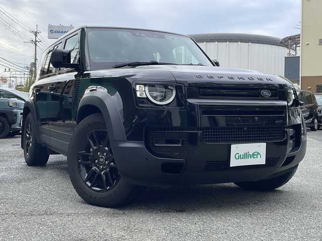 ランドローバー ランドローバー ディフェンダー 110 大阪府 2020(令2)年 4.2万km 黒 ワンオーナー/Santorini Black Metallic 1AG/純正メモリナビ/・FM/AM/Bluetooth/ETC/ドライブレコーダー/バックカメラ/全周囲カメラ/レーンキープアシスト/クルーズコントロール/盗難防止装置/革巻きステアリング/ステアリングリモコン/ハンドルヒーター/黒色レザーシート/コーナーセンサー/LEDヘッドライト/オートライト/オートエアコン/スマートキー×2/プッシュスタート/12V電源/USBジャック/純正19インチアルミホイール/純正フロアマット/取扱説明書/保証書