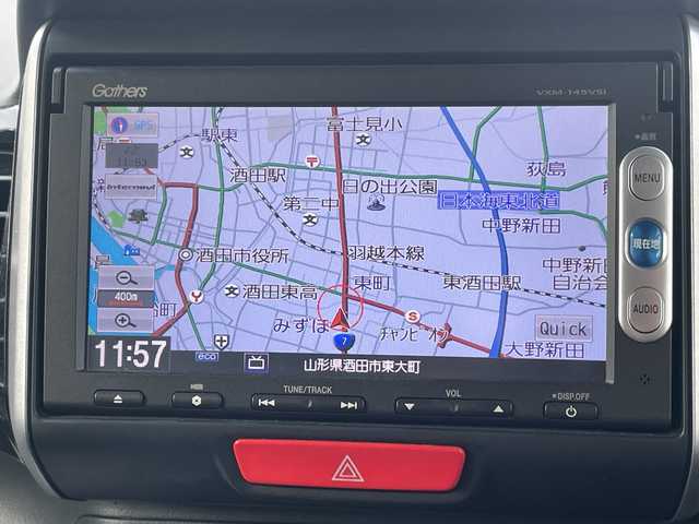 ホンダ Ｎ ＢＯＸ カスタム G ターボ Aパッケージ 山形県 2014(平26)年 7.1万km カトラリーシルバーM ４WD・ターボエンジン/純正SDナビ/AM/FM/ワンセグTV/CD/DVD/Bluetooth接続/ETC/バックカメラ/両側パワースライドドア/衝突軽減ブレーキ/横滑り防止装置/クルーズコントロール/パドルシフト/アイドリングストップ/LEDヘッドライト/社外15インチアルミホイール/純正ドアバイザー