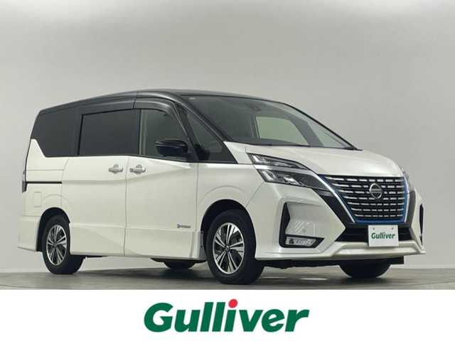 日産 セレナ e－パワー ハイウェイスター V 埼玉県 2019(令1)年 3.1万km ブリリアントホワイトパール 2トーン 禁煙車　純正１０インチナビ　１１インチ後席モニター　両側電動スライドドア　全方位カメラ　ＥＴＣ　前後ドライブレコーダー　クルーズコントロール　フルセグＴＶ　ＬＥＤヘッドライト　ＢＳＭ　衝突被害軽減