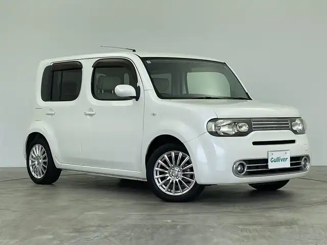 日産 キューブ アクシス 群馬県 2013(平25)年 3万km ブリリアントホワイトパール ・純正CDデッキ/・AM/FM/・AUX/・CD/・HID/・アイドリングストップ/・オートエアコン/・フォグランプ/・ETC/・プッシュスタート/・スマートキー/・スペアキー/・ベンチシート/・純正フロアマット/・社外アルミホイール/・電動格納ミラー/・ワンオーナー/・禁煙車