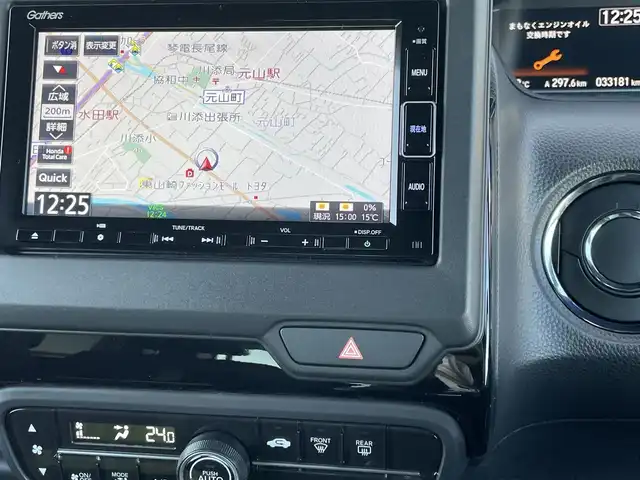 ホンダ Ｎ ＢＯＸ カスタム L ターボ 香川県 2023(令5)年 3.4万km プラチナホワイトパール 登録時走行距離：33181km/ディーラー純正ナビ/　CD DVD BT フルセグTV/バックカメラ/ホンダセンシング/レーダークルーズコントロール/レーンキープアシスト/クリアランスソナー/LEDヘッドライト/オートライト/フォグランプ/レベライザヘッドライト/ホールド機能付き電子パーキングブレーキ/ハーフレザーシート/シートヒーター/ロールサンシェード/ISOFIX/前後ドライブレコーダー/ビルトインETC/プッシュスタート/スマートキー/スペアキー/新車時保証書/ワンオーナー