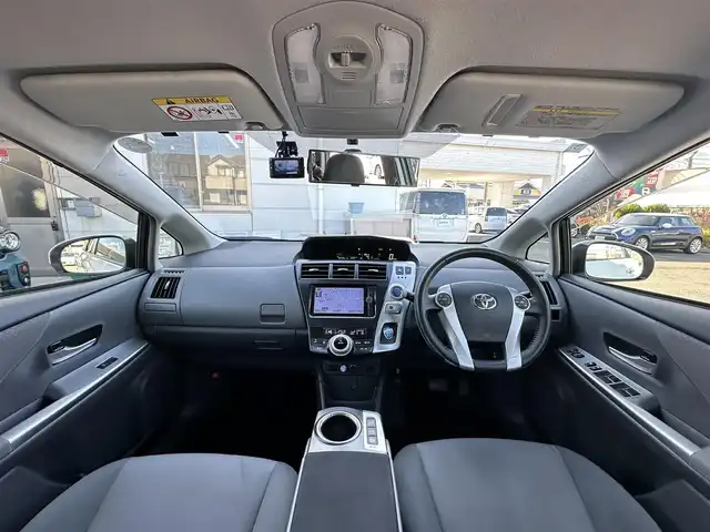 トヨタ プリウス α S ツーリングセレクション 東京都 2014(平26)年 4.9万km ホワイトパールクリスタルシャイン ワンオーナー/純正ナビ【Bluetooth接続可、CD、DVD、フルセグTV走行中視聴可】/バックカメラ/ドライブレコーダー前後/ドライブモード【EV、ECO、PWR】/純正フロアマット/純正アルミホイール/オートライト/盗難防止装置/横滑り防止装置/ABS/Wエアバッグ/カーテンエアバッグ/スマートキー/スペアキー1本/保証書、取扱説明書