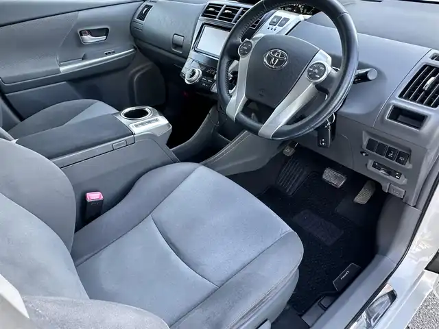 トヨタ プリウス α S ツーリングセレクション 東京都 2014(平26)年 4.9万km ホワイトパールクリスタルシャイン ワンオーナー/純正ナビ【Bluetooth接続可、CD、DVD、フルセグTV走行中視聴可】/バックカメラ/ドライブレコーダー前後/ドライブモード【EV、ECO、PWR】/純正フロアマット/純正アルミホイール/オートライト/盗難防止装置/横滑り防止装置/ABS/Wエアバッグ/カーテンエアバッグ/スマートキー/スペアキー1本/保証書、取扱説明書