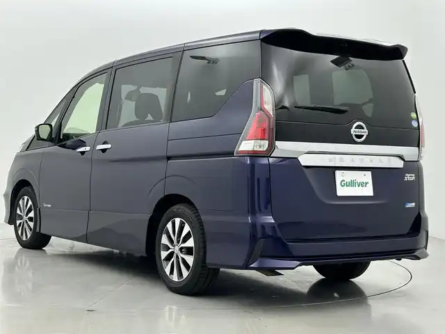 日産 セレナ ハイウェイスター Vセレクション 熊本県 2017(平29)年 7.7万km アズライトブルー 純正フリップダウンモニター/純正9インチナビMM516D-L/（フルセグTV/BT/CD/DVD/SD/USB）/アラウンドビューモニター/インテリジェントルームミラー/社外前方ドライブレコーダー/ハンズフリー両側パワースライドドア/ETC/パーキングアシスト/プロパイロット/エマージェンシーブレーキ/車線逸脱警報/前後クリアランスソナー/ふらつき警報/アイドリングストップ/インテリジェントルームミラー/横滑り防止/電動パーキングブレーキ/ブレーキホールド/純正フロアマット/社外１６インチAW/オートライト/オートマチックハイビーム/LEDヘッドライト/フォグライト/スマートキー/プッシュスタート/スペアキー1本
