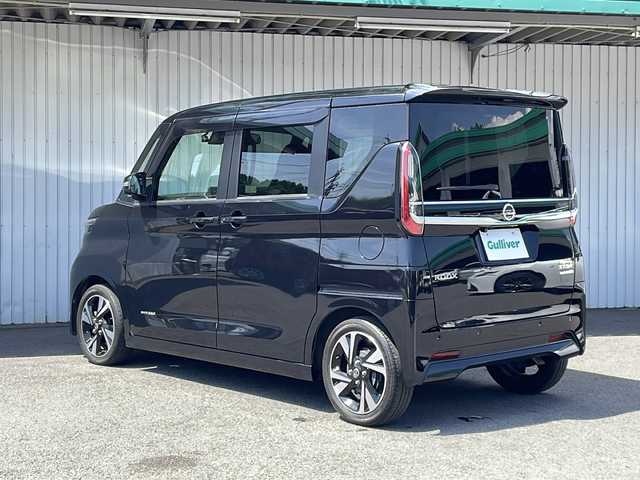日産 ルークス HWS Gターボ アーバンクロム プロパイロットED 長野県 2022(令4)年 2.7万km ブラック ターボ/プロパイロット/純正メモリナビ フルセグTV/アラウンドビューモニター/ETC/両側パワースライドドア/前後コーナーセンサー /純正１５インチアルミ/プッシュスタートエンジン/純正LEDヘッドライト/保証書・取説/スペアキー