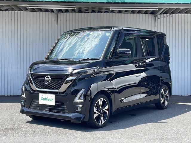 日産 ルークス HWS Gターボ アーバンクロム プロパイロットED 長野県 2022(令4)年 2.7万km ブラック ターボ/プロパイロット/純正メモリナビ フルセグTV/アラウンドビューモニター/ETC/両側パワースライドドア/前後コーナーセンサー /純正１５インチアルミ/プッシュスタートエンジン/純正LEDヘッドライト/保証書・取説/スペアキー