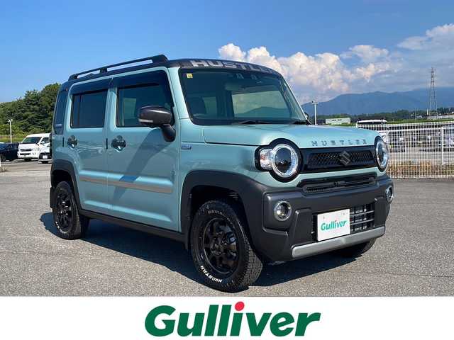 スズキ ハスラー HYBRID X ターボ 富山県 2022(令4)年 0.7万km オフブルーメタリック/ガンメタリック2トーンルーフ 4WD/ターボ/デュアルブレーキサポート/レーンキープアシスト/レーダークルーズコントロール/クリアランスソナー/全方位カメラ/純正9インチナビ/フルセグ/ETC/前席シートヒーター/前後ドライブレコーダー/ダウンヒルアシスト/スペアキー