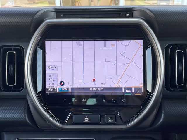 スズキ ハスラー HYBRID X ターボ 富山県 2022(令4)年 0.7万km オフブルーメタリック/ガンメタリック2トーンルーフ 4WD/ターボ/デュアルブレーキサポート/レーンキープアシスト/レーダークルーズコントロール/クリアランスソナー/全方位カメラ/純正9インチナビ/フルセグ/ETC/前席シートヒーター/前後ドライブレコーダー/ダウンヒルアシスト/スペアキー