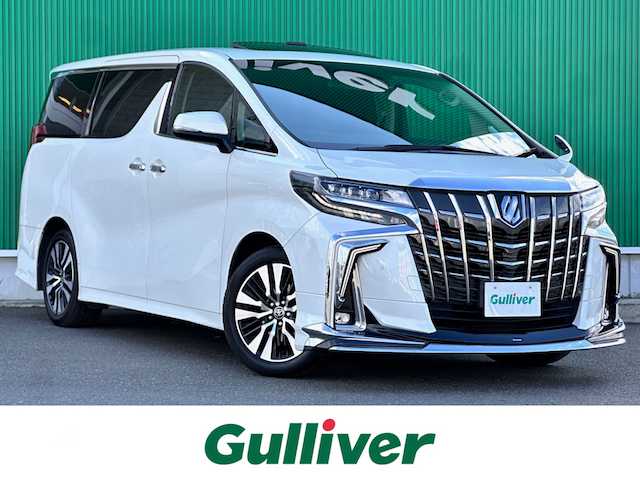 トヨタ アルファード S Cパッケージ 宮城県 2022(令4)年 5.2万km ホワイトパールクリスタルシャイン ツインムーンルーフ/＝＝＝/モデリスタフロントスポイラー/セーフティセンス/・プリクラッシュセーフティ/・レーントレーシングアシスト/・アダプティブハイビームシステム/・ロードサインアシスト/・レーダークルーズコントロール（全車速追従機能付）/パーキングサポートブレーキ（前後方静止物）/純正12インチフリップダウンモニター/9インチディスプレイオーディオ/・ナビ付/・CD/DVDデッキ/・Bluetooth/・フルセグTV/・AppleCarPlay/AndroidAuto/バックカメラ/ビルトインETC2.0/ドライブレコーダー/AC100V/100Wアクセサリーコンセント/パワーバックドア/両側パワースライドドア/ブラック合皮シート/パワーシート（運転席メモリー機能付）/シートヒーター/ベンチレーション/ステアヒーター/ウッドコンビステアリング/電動パーキングブレーキ/ブレーキホールド/3眼LEDヘッドランプ/フォグランプ/オートライト/スマートキー2本/純正18インチAW/純正フロアマット/W/サイド/カーテンエアバッグ