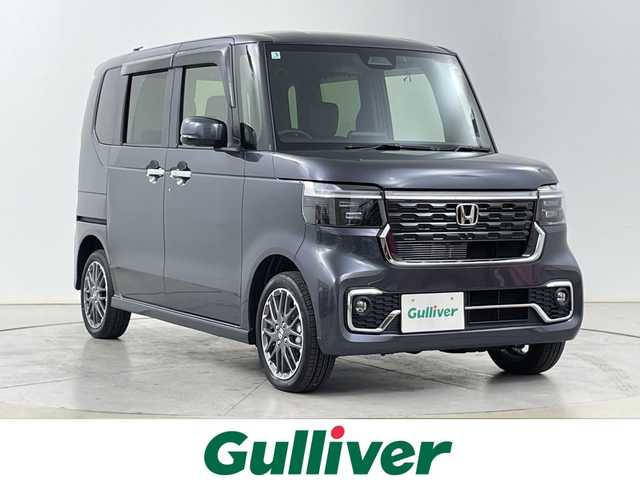 ホンダ Ｎ ＢＯＸ カスタム ターボ 道央・札幌 2025(令7)年 0.1万km メテオロイドグレーメタリック ・４WD  /  ホンダセンシング/・8インチ純正ディスプレイオーディオ/・BT.USB.AppleCarPlay.AndroidAuto/・バックカメラ/・両側パワースライドドア/・ハーフレザーシート/前席シートヒーター/・革巻きステアリング/・パーキングブレーキスイッチ/・ブレーキホールド/・LEDヘッドライト/・オートライト/オートマチックハイビーム/・プッシュスタート/スマートキー/・電動格納ミラー/オートリトラミラー