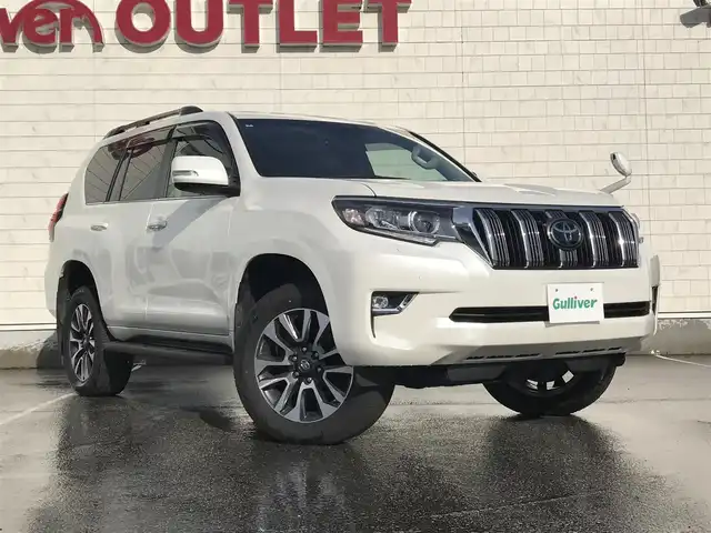 トヨタ ランドクルーザー プラド TX Lパッケージ 富山県 2021(令3)年 4.2万km ホワイトパールクリスタルシャイン 4WD/サンルーフ/純正ナビ/フルセグTV/Bluetooth/バックカメラ/ドライブレコーダー/プリクラッシュセーフティ/クリアランスソナー/コーナーセンサー/レーダークルーズコントロール/レザーシート/パワーシート/シートヒーター／エアシート/ルーフレール/ETC