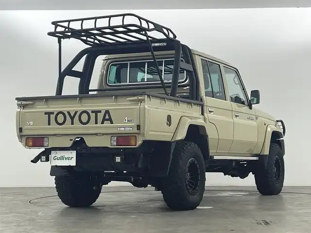 トヨタ ランドクルーザー 福島県 2015(平27)年 0.7万km ベージュ ５ＭＴ/パートタイム４ＷＤ/社外16inアルミホイール/マッドタイヤ（GEOLANDAR）/デジタルインナーミラー/バックカメラ（ミラー）/フロントバンパーガード　/荷台ロールバー/フェンダーミラー　/ＥＴＣ　/保証書/・取扱説明書
