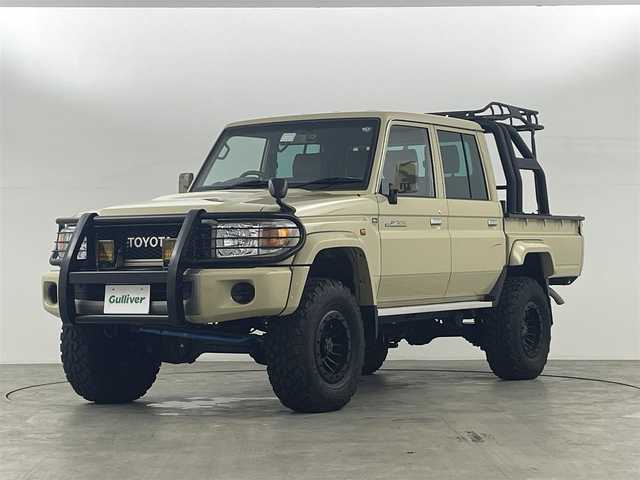 トヨタ ランドクルーザー 福島県 2015(平27)年 0.7万km ベージュ ５ＭＴ/パートタイム４ＷＤ/社外16inアルミホイール/マッドタイヤ（GEOLANDAR）/デジタルインナーミラー/バックカメラ（ミラー）/フロントバンパーガード　/荷台ロールバー/フェンダーミラー　/ＥＴＣ　/保証書/・取扱説明書