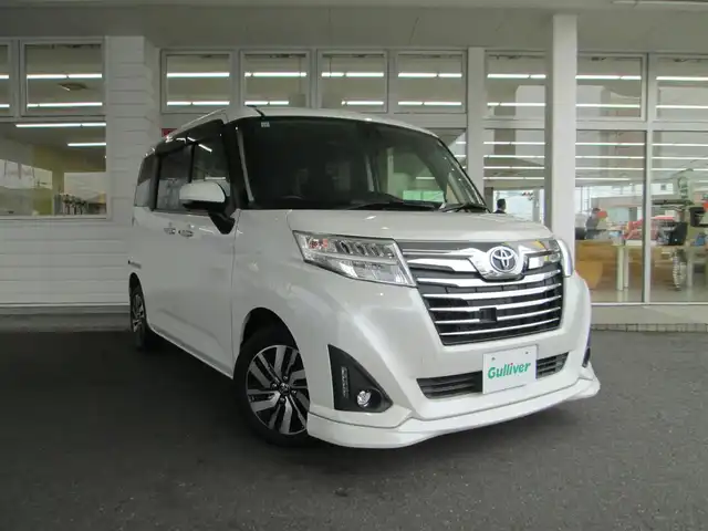 トヨタ ルーミー カスタムG S 千葉県 2017(平29)年 4.1万km パールホワイトⅢ 純正SDナビ、ワンセグTV/バックカメラ/オーディオ【CD/DVD/SD/BT】/両側パワースライドドア/トヨタセーフティセンス/LEDヘッドライト&LEDフォグ/純正14インチAW/ウィンカードアミラー/リアソナー/クルーズコントロール/アイドリングストップ/横滑り防止システム/純正フロアマット&ドアバイザー/スマートキー/プッシュスタート/保証書/取扱説明書