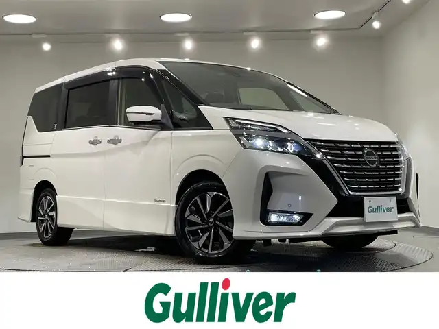 日産 セレナ ハイウェイスター V 愛知県 2021(令3)年 4.5万km ブリリアントホワイトパール 純正10インチナビ/（Bluetooth/AM/FM/フルセグTV）/フリップダウンモニター/衝突軽減ブレーキ/両側電動スライドドア/ハンズフリー/アラウンドビューモニター/レーダークルーズコントロール/LEDヘッドライト/ETC/ドライブレコーダー/コーナーセンサー/レーンキープアシスト/スマートキー/純正16インチAW/アイドリングストップ