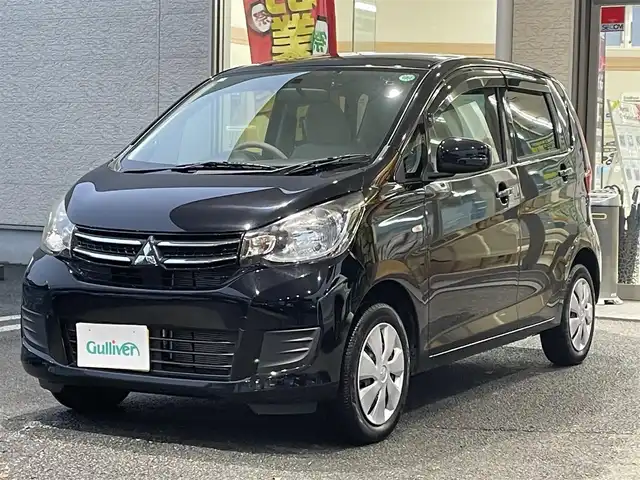 三菱 ｅＫワゴン E 熊本県 2019(平31)年 0.8万km アメジストブラック 社外ケンウッド製オーディオ（U340）/ドライブレコーダー/右前席シートヒーター/横滑り防止装置/キーレス/フロアマット/ドアバイザー/新車保証書/取扱説明書