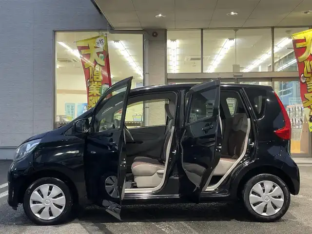 三菱 ｅＫワゴン E 熊本県 2019(平31)年 0.8万km アメジストブラック 社外ケンウッド製オーディオ（U340）/ドライブレコーダー/右前席シートヒーター/横滑り防止装置/キーレス/フロアマット/ドアバイザー/新車保証書/取扱説明書