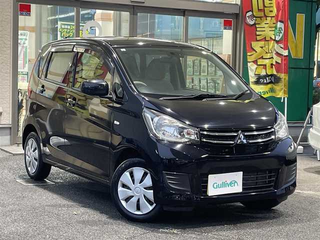 三菱 ｅＫワゴン E 熊本県 2019(平31)年 0.8万km アメジストブラック 社外ケンウッド製オーディオ（U340）/ドライブレコーダー/右前席シートヒーター/横滑り防止装置/キーレス/フロアマット/ドアバイザー/新車保証書/取扱説明書