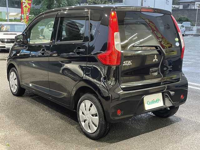 三菱 ｅＫワゴン E 熊本県 2019(平31)年 0.8万km アメジストブラック 社外ケンウッド製オーディオ（U340）/ドライブレコーダー/右前席シートヒーター/横滑り防止装置/キーレス/フロアマット/ドアバイザー/新車保証書/取扱説明書