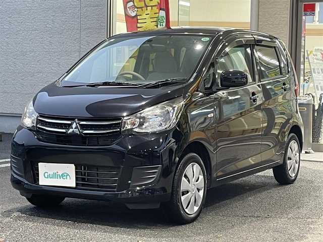 三菱 ｅＫワゴン E 熊本県 2019(平31)年 0.8万km アメジストブラック 社外ケンウッド製オーディオ（U340）/ドライブレコーダー/右前席シートヒーター/横滑り防止装置/キーレス/フロアマット/ドアバイザー/新車保証書/取扱説明書