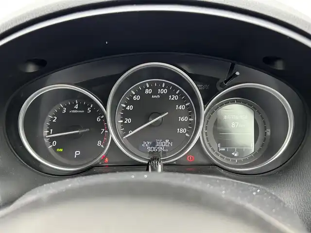 マツダ ＣＸ－５ 25S Lパッケージ 群馬県 2014(平26)年 9.1万km クリスタルホワイトパールマイカ 社外メモリナビ（CA9PA）/　BTオーディオ、USB、HDMI、FM/AM/ワンセグTV/BOSEサウンドスピーカー/バックカメラ、左サイドカメラ/レザーシート/シートヒーター（運転席、助手席）/パワーシート（運転席）/クルーズコントロール/TCS（トラクションコントロール）/RVM（リヤビークルモニタリングシステム）/AFS（アダプティブフロントライティングシステム）/i-stop/前側ドライブレコーダー/ビルトインETC/電動格納ミラー/プッシュスタート/純正フロアマット/ドアバイザー/社外17インチアルミホイール/社外グリル