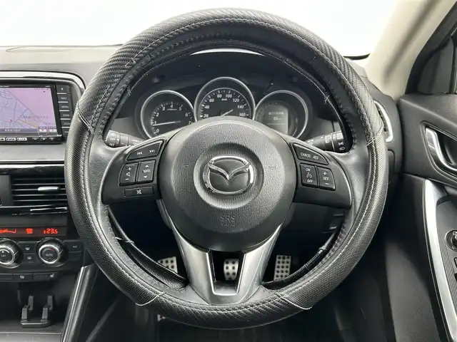 マツダ ＣＸ－５ 25S Lパッケージ 群馬県 2014(平26)年 9.1万km クリスタルホワイトパールマイカ 社外メモリナビ（CA9PA）/　BTオーディオ、USB、HDMI、FM/AM/ワンセグTV/BOSEサウンドスピーカー/バックカメラ、左サイドカメラ/レザーシート/シートヒーター（運転席、助手席）/パワーシート（運転席）/クルーズコントロール/TCS（トラクションコントロール）/RVM（リヤビークルモニタリングシステム）/AFS（アダプティブフロントライティングシステム）/i-stop/前側ドライブレコーダー/ビルトインETC/電動格納ミラー/プッシュスタート/純正フロアマット/ドアバイザー/社外17インチアルミホイール/社外グリル