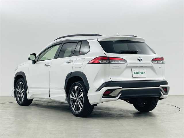 トヨタ カローラ クロス ハイブリッド Z 福島県 2023(令5)年 1.7万km プラチナホワイトパールマイカ ワンオーナー/純正ディスプレイオーディオナビ付き　/トヨタセーフティーセンス　/・PCS/・LTA/・BSM/・クリアランスソナー/・PKSB/・RSA/・ACC/前後ドライブレコーダー　/モデリスタエアロ　/ＥＴＣ　/パワーバックドア　/電子パーキング　/・ブレーキホールド　/ハーフレザーシート/・シートヒーター/・パワーシート/ルーフレール　/プッシュスタート/・スマートキー/・スペアキー/LEDライト/・オートライト/・フォグライト/純正フロアマット/・ドアバイザー/取扱説明書/・保証書