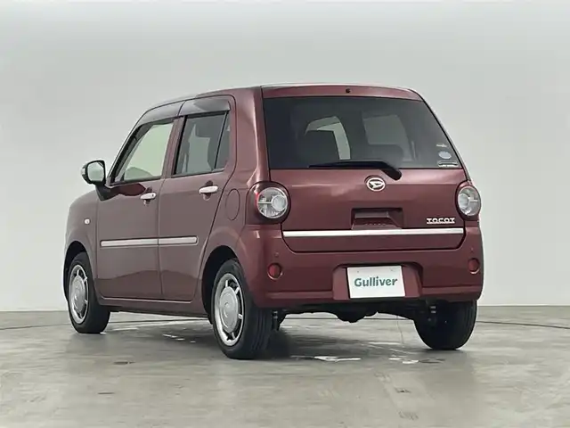 ダイハツ ミラ トコット G SA Ⅲ 福島県 2019(平31)年 2.1万km ファイアークォーツレッドM 純正HDDナビゲーション/型式：NMZK-W69D/【AM/FM/CD/DVD/SD/USB/Bluetooth/フルセグTV】/・全方位カメラ/・前方ドライブレコーダー/・社外ETC/衝突軽減ブレーキ/車線逸脱警報装置/オートマチックハイビーム/トラクションコントロール/前後コーナーセンサー/レザーシート/・運転席＋助手席シートヒーター/ステアリングスイッチ/LEDヘッドライト/・オートライト/・フロントフォグライト/積み込みスタッドレスタイヤ/(155/65/R14)/純正フロアマット/アイドリングストップ/プッシュスタート/・スマートキー/・スペアキー
