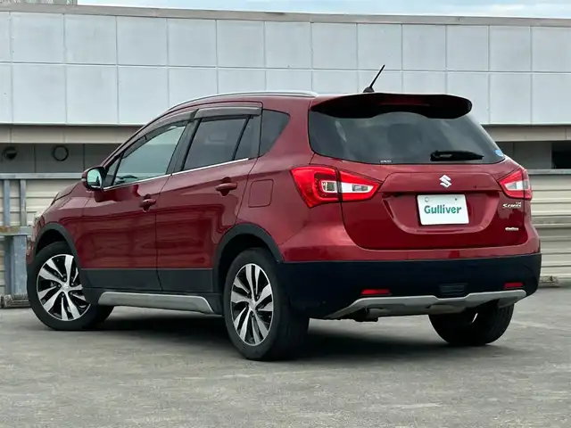 スズキ ＳＸ４ Ｓクロス 静岡県 2019(令1)年 8.3万km エナジェティックレッドパール ワンオーナー車/レーダーブレーキサポートII/フルタイム4WD/純正SDナビ（CN-RZ743）/BTオーディオ/フルセグTV/DVD再生/バックカメラ/スマートキー/アイドリングストップ/シートヒーター/LEDヘッドライト/フォグライト/ドアバイザー/純正17AW/純正フロアマット/保証書