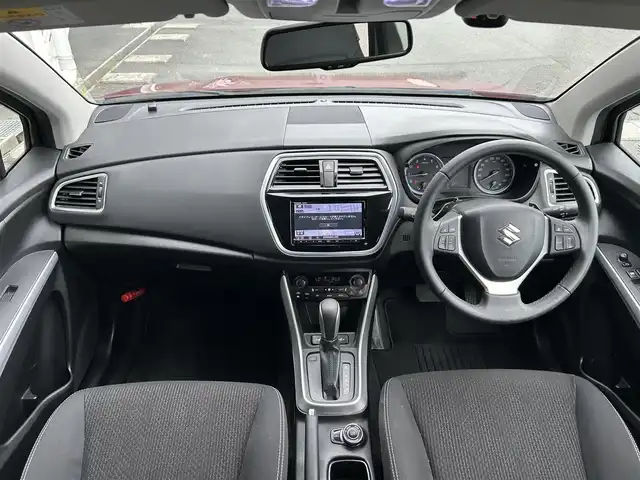 スズキ ＳＸ４ Ｓクロス 静岡県 2019(令1)年 8.3万km エナジェティックレッドパール ワンオーナー車/レーダーブレーキサポートII/フルタイム4WD/純正SDナビ（CN-RZ743）/BTオーディオ/フルセグTV/DVD再生/バックカメラ/スマートキー/アイドリングストップ/シートヒーター/LEDヘッドライト/フォグライト/ドアバイザー/純正17AW/純正フロアマット/保証書