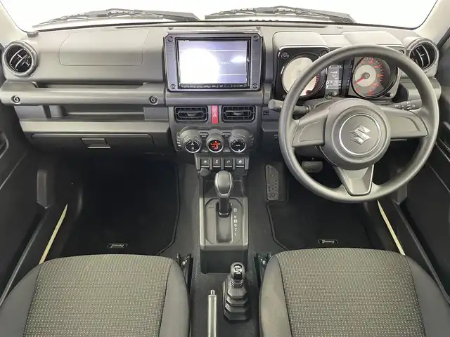 スズキ ジムニー XL 富山県 2021(令3)年 4.6万km シフォンアイボリーM パートタイム4WD/純正8インチナビ（AM/FM/CD/DVD/BT）/フルセグTV/バックカメラ/衝突被害軽減ブレーキ/レーンキープアシスト/前後ドライブレコーダー/ダウンヒルアシスト/ETC/横滑り防止装置/純正フロアマット/フォグランプ/プッシュスタート/スマートキー