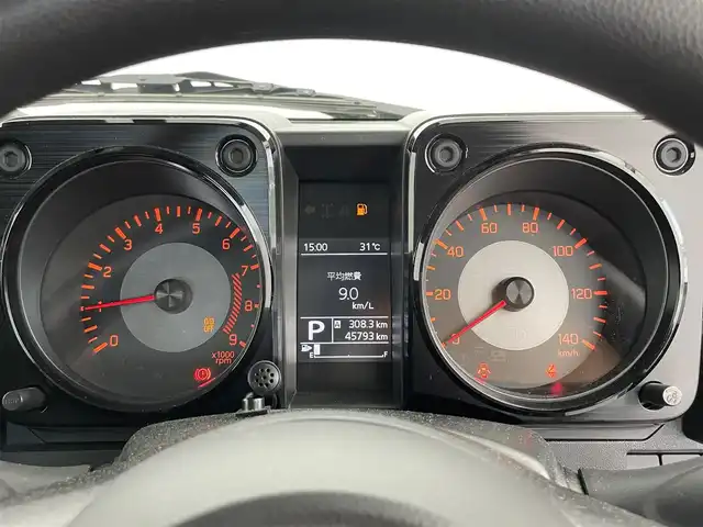 スズキ ジムニー XL 富山県 2021(令3)年 4.6万km シフォンアイボリーM パートタイム4WD/純正8インチナビ（AM/FM/CD/DVD/BT）/フルセグTV/バックカメラ/衝突被害軽減ブレーキ/レーンキープアシスト/前後ドライブレコーダー/ダウンヒルアシスト/ETC/横滑り防止装置/純正フロアマット/フォグランプ/プッシュスタート/スマートキー