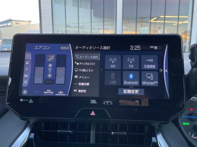 トヨタ ハリアー ハイブリッド Z レザーパッケージ 千葉県 2021(令3)年 4.3万km ブラック 純正JBLサウンド12.3インチナビ/(フルセグTV/BT/FM/AM)/全周囲カメラ/デジタルインナーミラー/ヘッドアップディスプレイ/ブラインドスポットモニター/衝突被害軽減システム/車線逸脱警報/追従式クルーズコントロール/レザーシート/横滑り防止装置/ビルトインETC2.0/アイドリングストップ/LEDヘッドライト/フォグランプ/オートライト/ウィンカーミラー/電動格納ミラー/純正19インチAW/シートヒーター/エアシート/シートリフター/ステアリングヒーター/プッシュスタート/スマートキー/フロアマット/スペアキー/取扱説明書/保証書