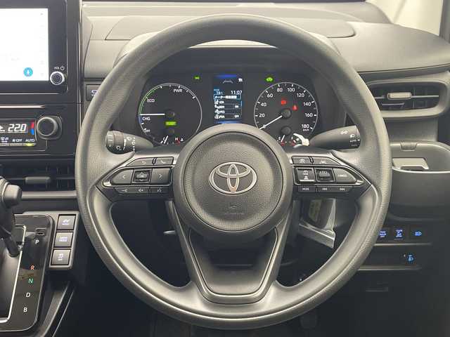 トヨタ シエンタ ハイブリッド G 愛知県 2025(令7)年 0.1千km グレイッシュブルー 登録済未使用車/トヨタセーフティセンス/純正8型ディスプレイオーディオ　ナビ機能なし/全方位カメラ/レーダークルーズコントロール/バックカメラ/コーナーセンサー/純正アルミホイール/ブラインドスポットモニター/LEDヘッドライト/オートマチックハイビーム/ドライブレコーダー/ETC/衝突軽減システム/Bluetooth/ステアリングスイッチ/スマートキー/プッシュスタート